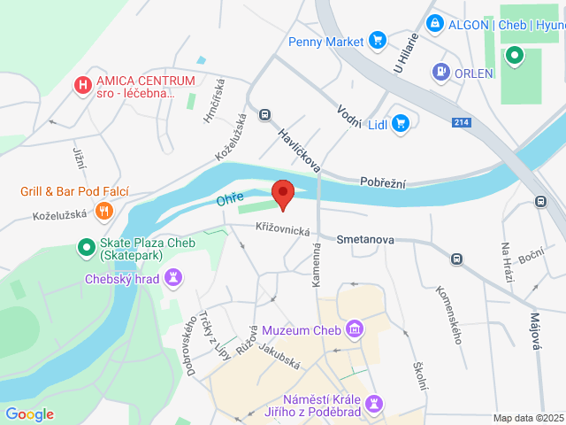 Google map: Křížovnická 99/4 Cheb